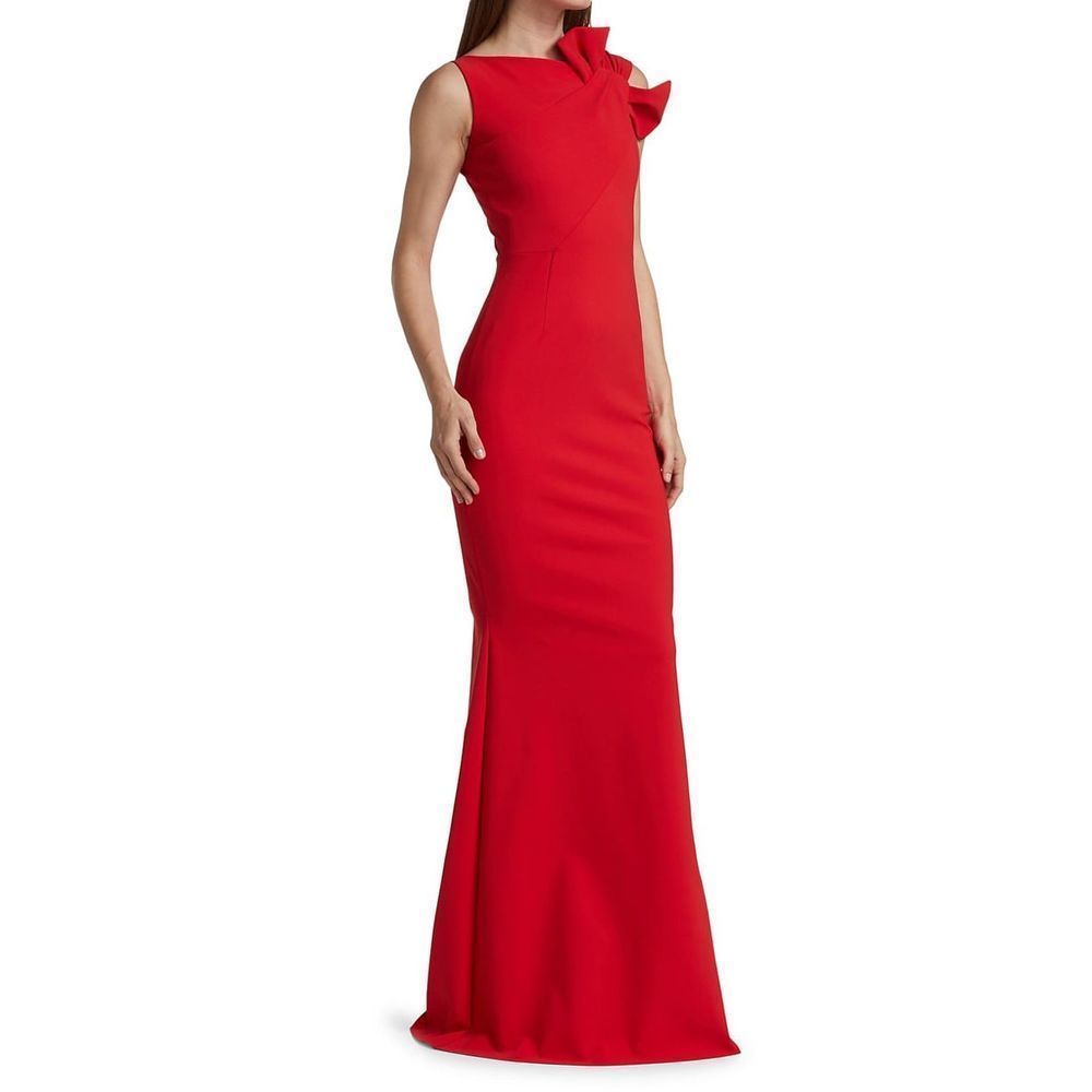 NWT Chiara Boni La Petite Robe Sondra Bow-Embellished Gown Size 48(12) $995